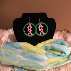 Alpha Kappa Alpha Wood Earrings